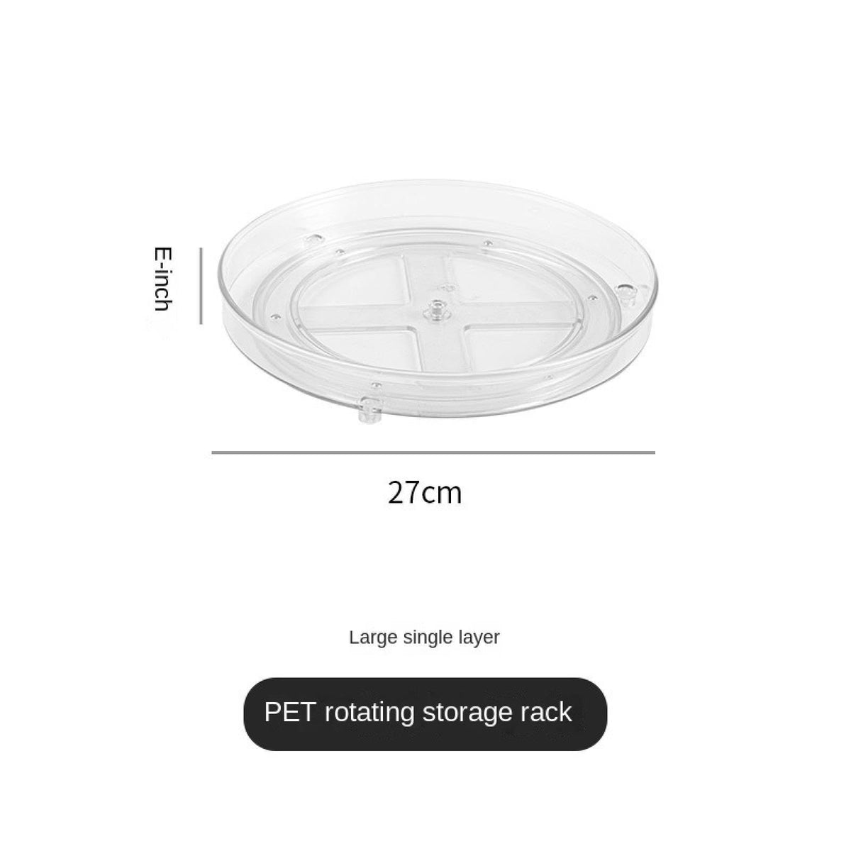 Kitchen Organiser Plastic Turntable Transparent Plastic PET Turntable Storage Rack Spice Cosmetic