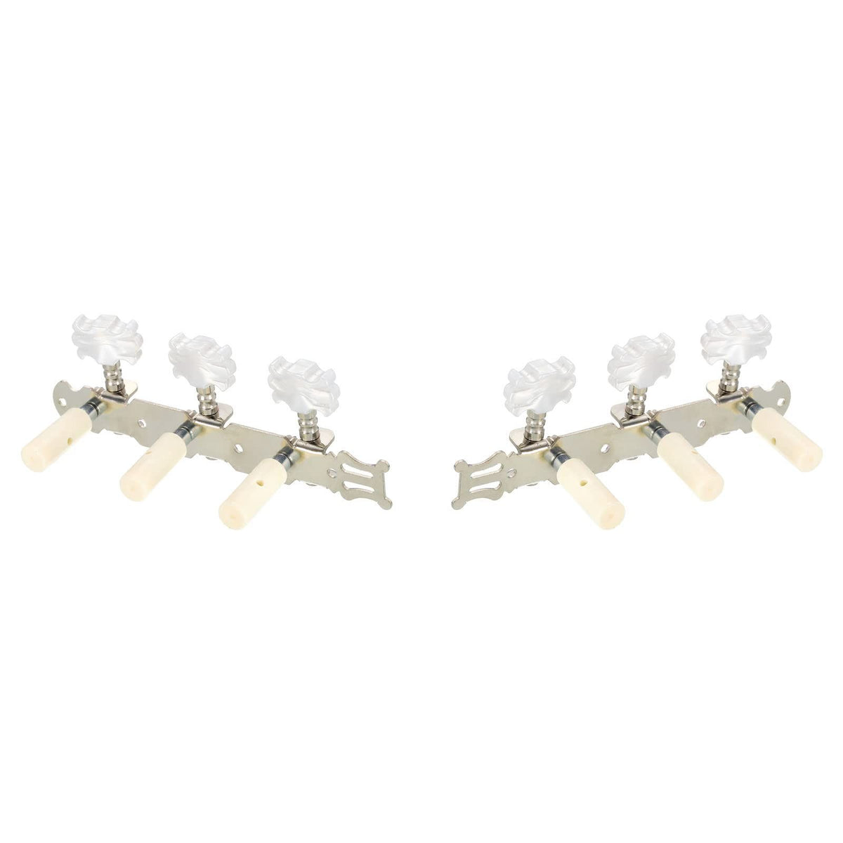 Guitar Tuning Pegs Machine Heads Tuning Keys Tuners for Classical Guitar Single Hole 1 Set, stylish and beautiful White