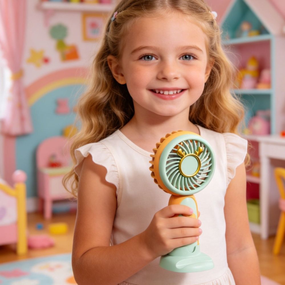 Portable Handheld Fan, Lightweight Portable, Summer Essential Tool, Yellow