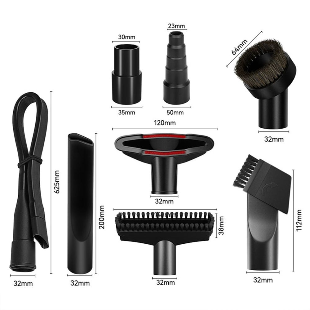 8 Pack Upholstery Nozzle Vacuum Cleaner Gaps Nozzle Vacuum Cleaner Accessories Kit Suitable for Various Cleaning Needs