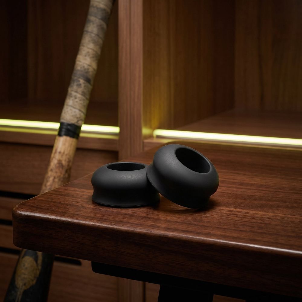 2Pcs Black Baseball Bat Shock Absorbing Choke Up Rings for Balanced Swing and Quick Installation