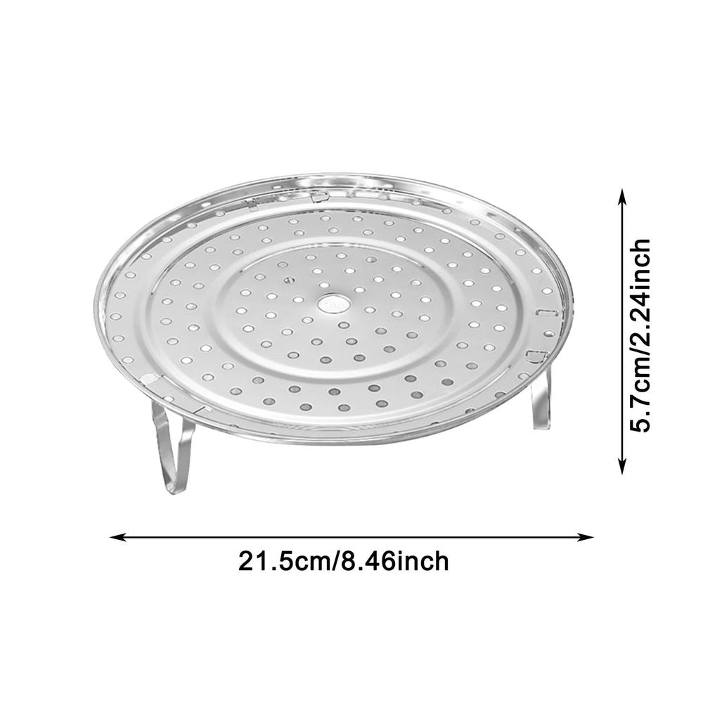 Round Stainless Steel Steamer Rack Insert Tray Kitchen Cookware For Vegetables Seafood Dumpling Home