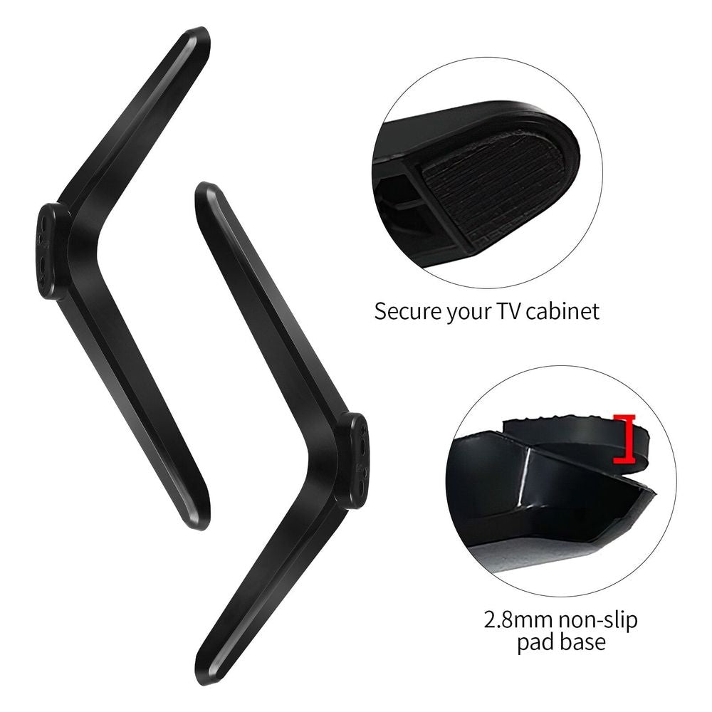 Durable Table Top TV Stand Base Legs Bracket, (2 Count)