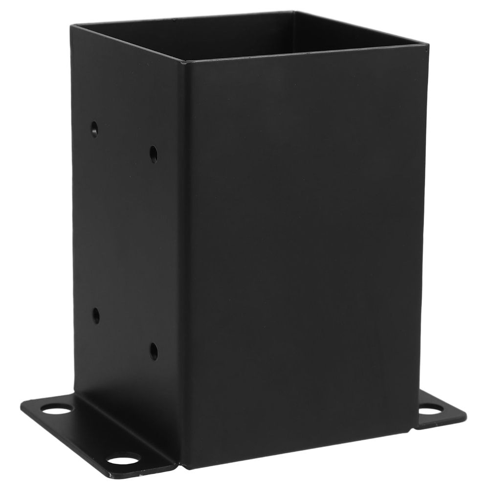 Black Wood Pavilion Post Base Bracket Kit Heavy Duty Support for Pergolas and Outdoor Structures