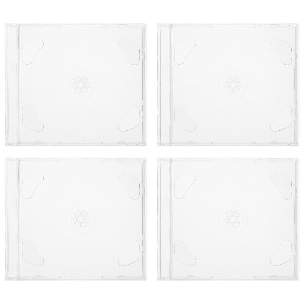 4Pcs Transparent Disc Storage Organizer Box