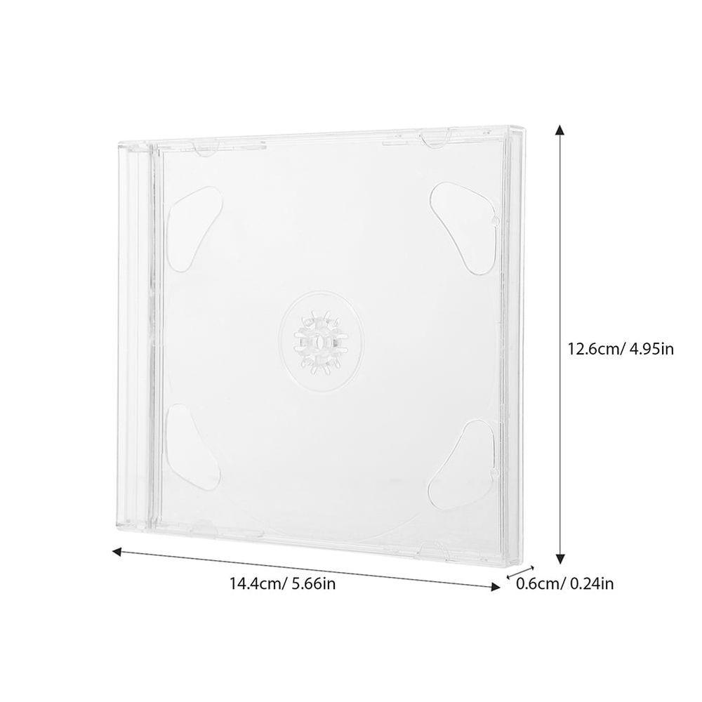 4Pcs Transparent Disc Storage Organizer Box