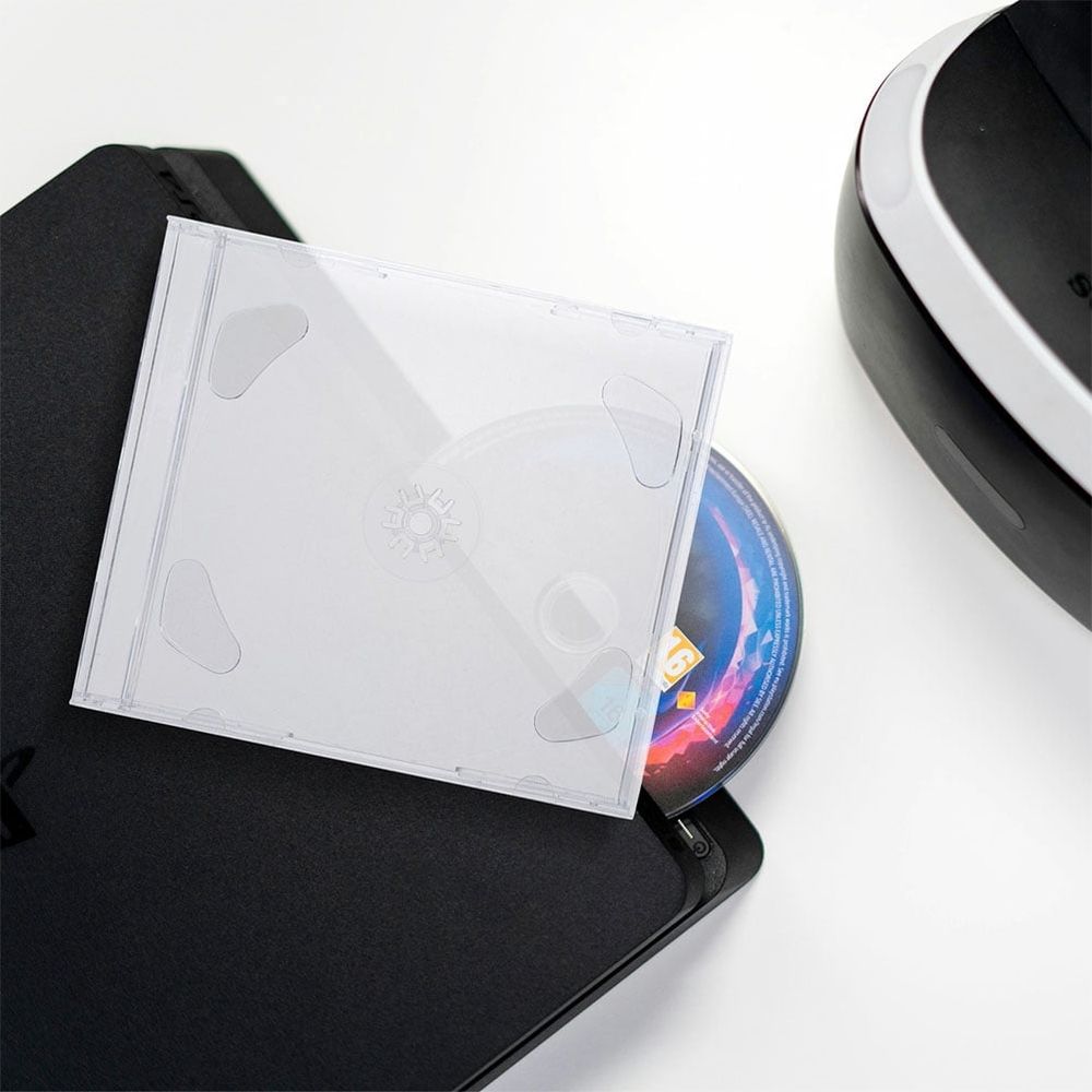 4Pcs Transparent Disc Storage Organizer Box