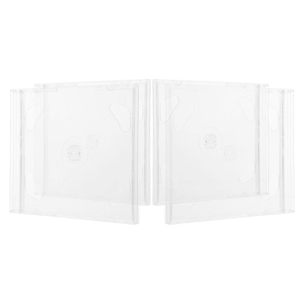 4Pcs Transparent Disc Storage Organizer Box