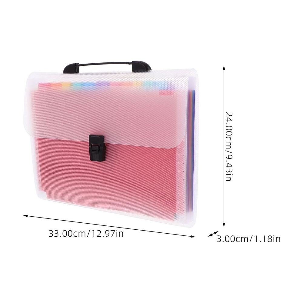 Multipurpose File Organizer Transparent PVC ABS Lightweight Office Use