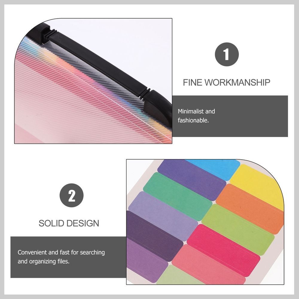 Multipurpose File Organizer Transparent PVC ABS Lightweight Office Use