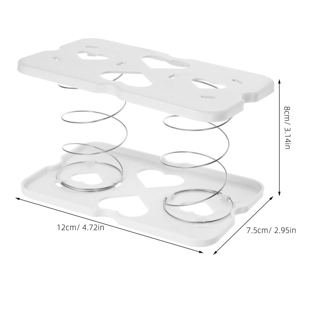2-Pack White ABS Napkin Box Spring Supports with Strong Load Bearing for Home and Kitchen Use