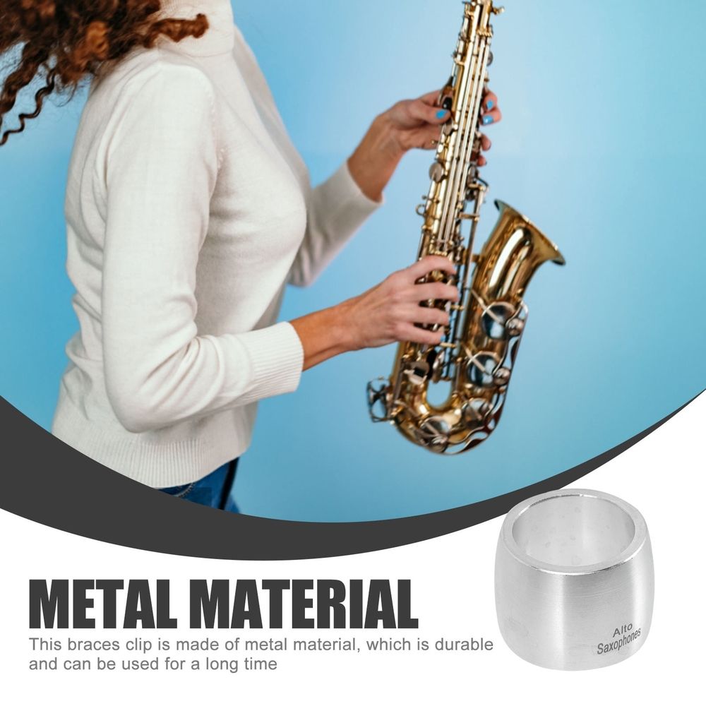 Plated Silver Clarinet Ligature Metal Clip Adjustable Wind Instrument Accessory Durable Design