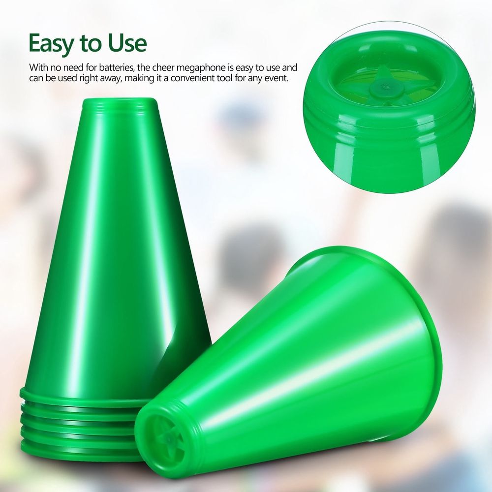 Green Plastic for Loud Clear Sound 6Pcs