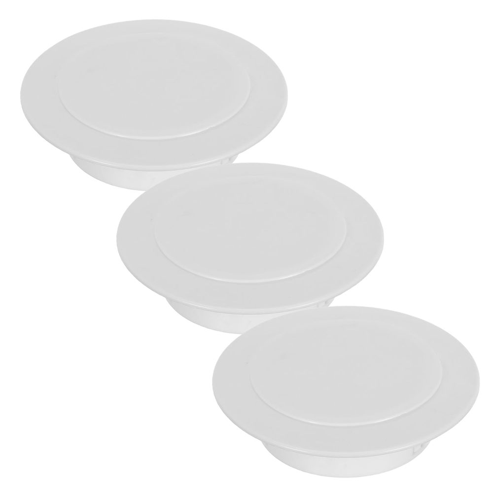 3-Pack White Plastic Air Conditioner Outlet Caps for Wall Hole Covering and Dust