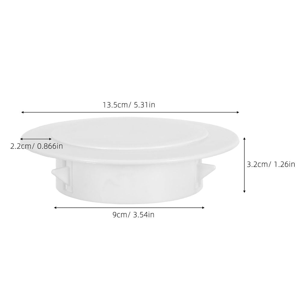 3-Pack White Plastic Air Conditioner Outlet Caps for Wall Hole Covering and Dust
