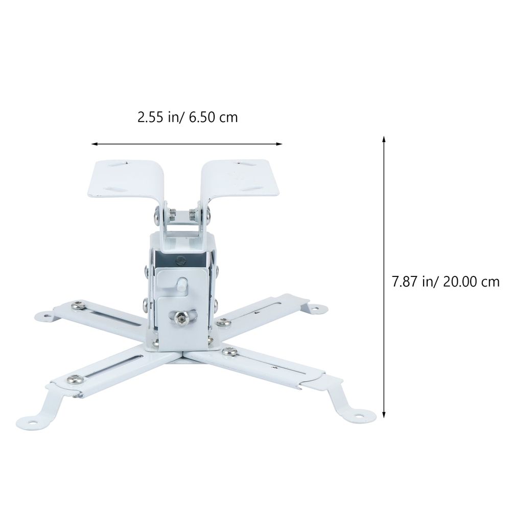 White Steel Projector Ceiling Mount Bracket Holder Wall Hanging Support for Home Theater