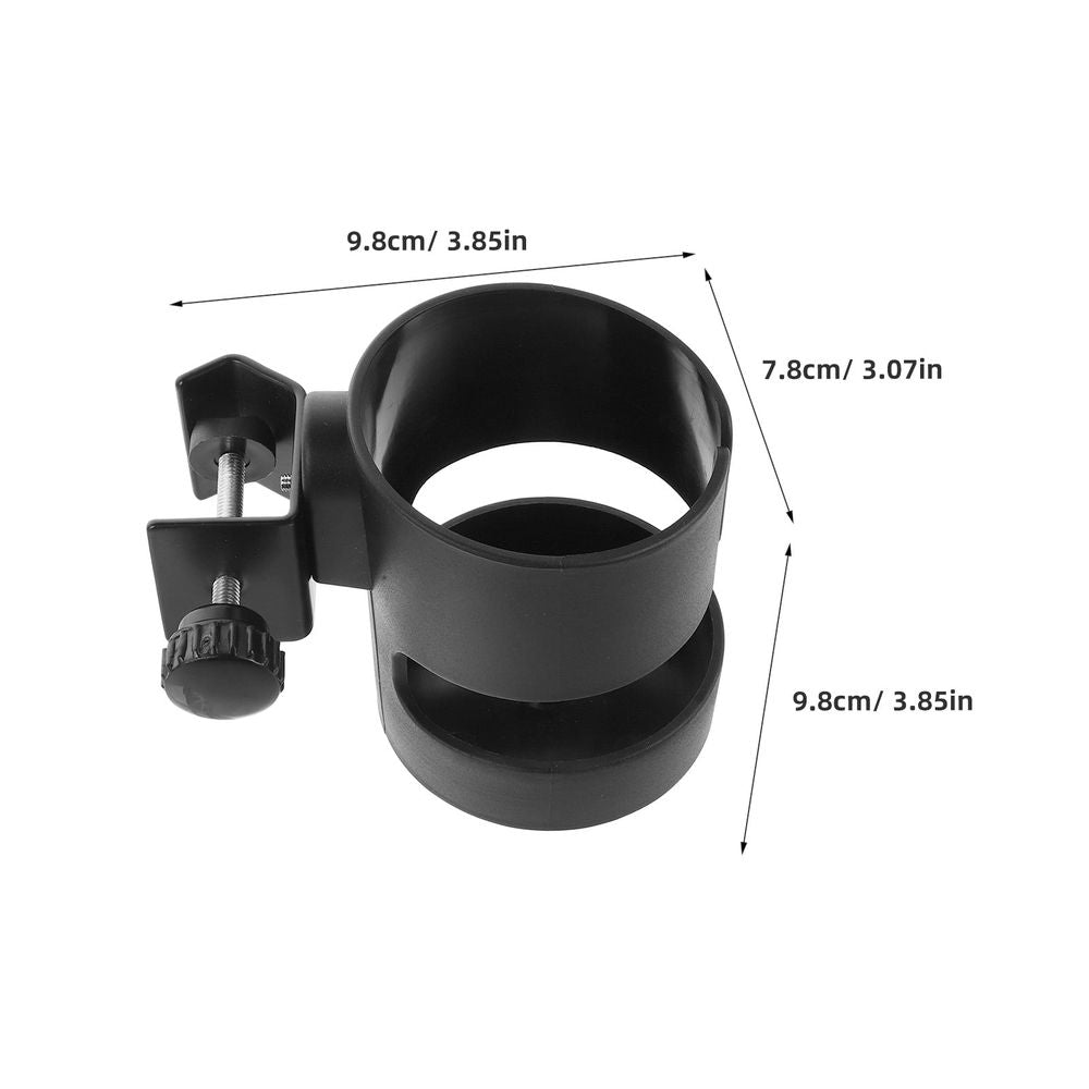 Multifunctional Black Clamp- Cup Holder for Music Stand and Microphone Stand Accessories