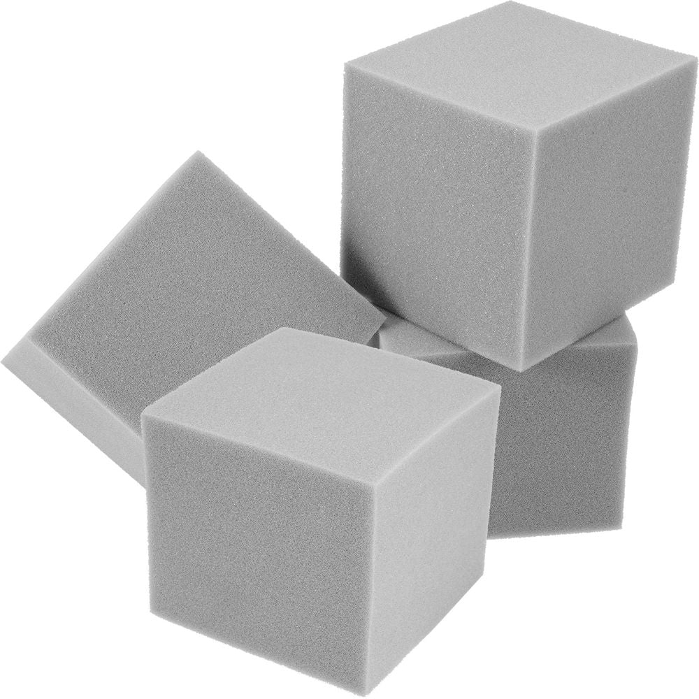 4Pcs Sound Absorbing Foams Grey Corner Blocks for Room Sound Control