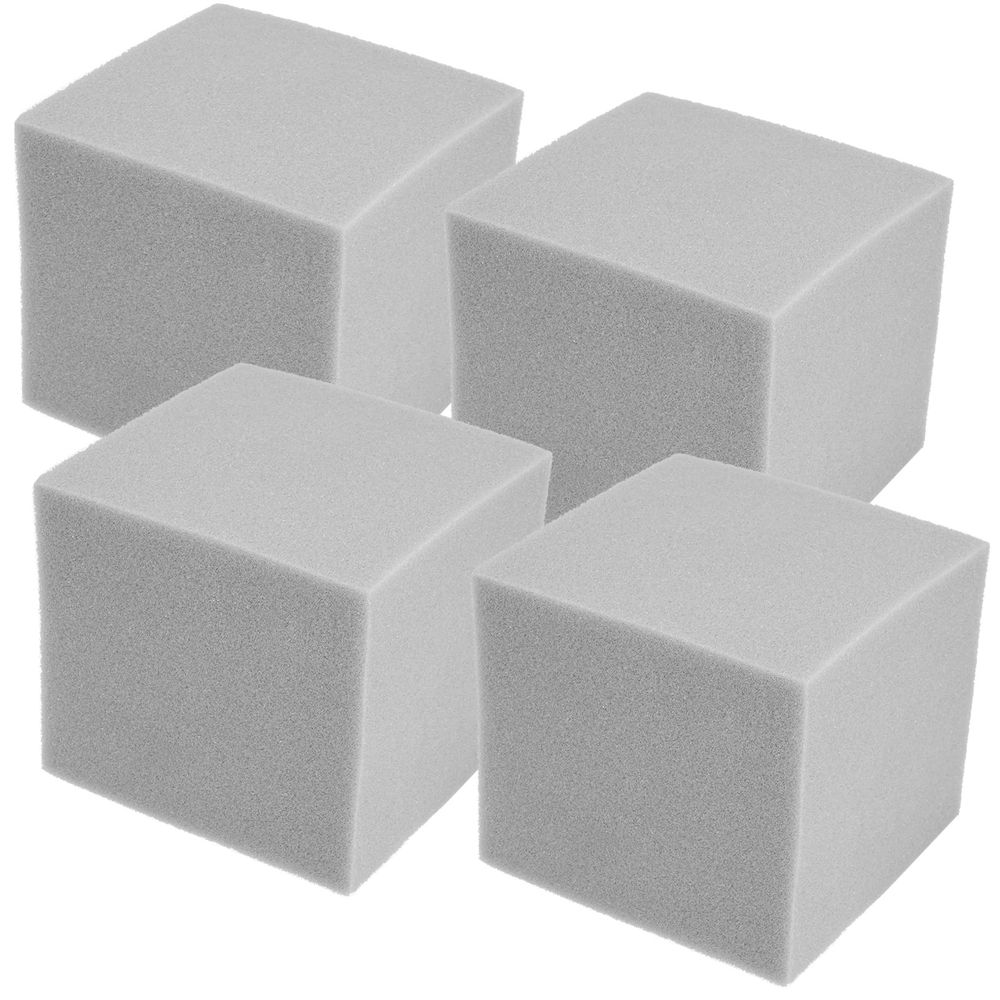 4Pcs Sound Absorbing Foams Grey Corner Blocks for Room Sound Control