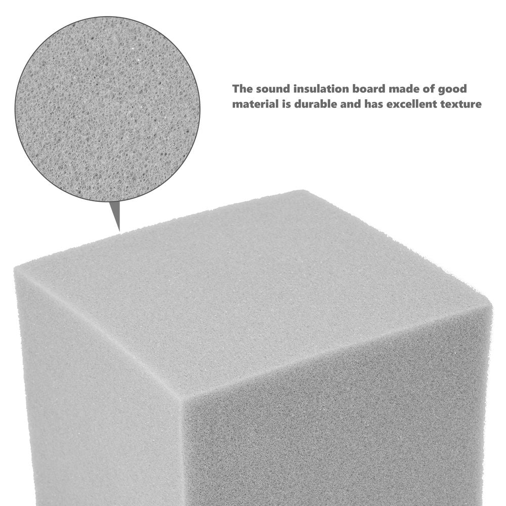 4Pcs Sound Absorbing Foams Grey Corner Blocks for Room Sound Control