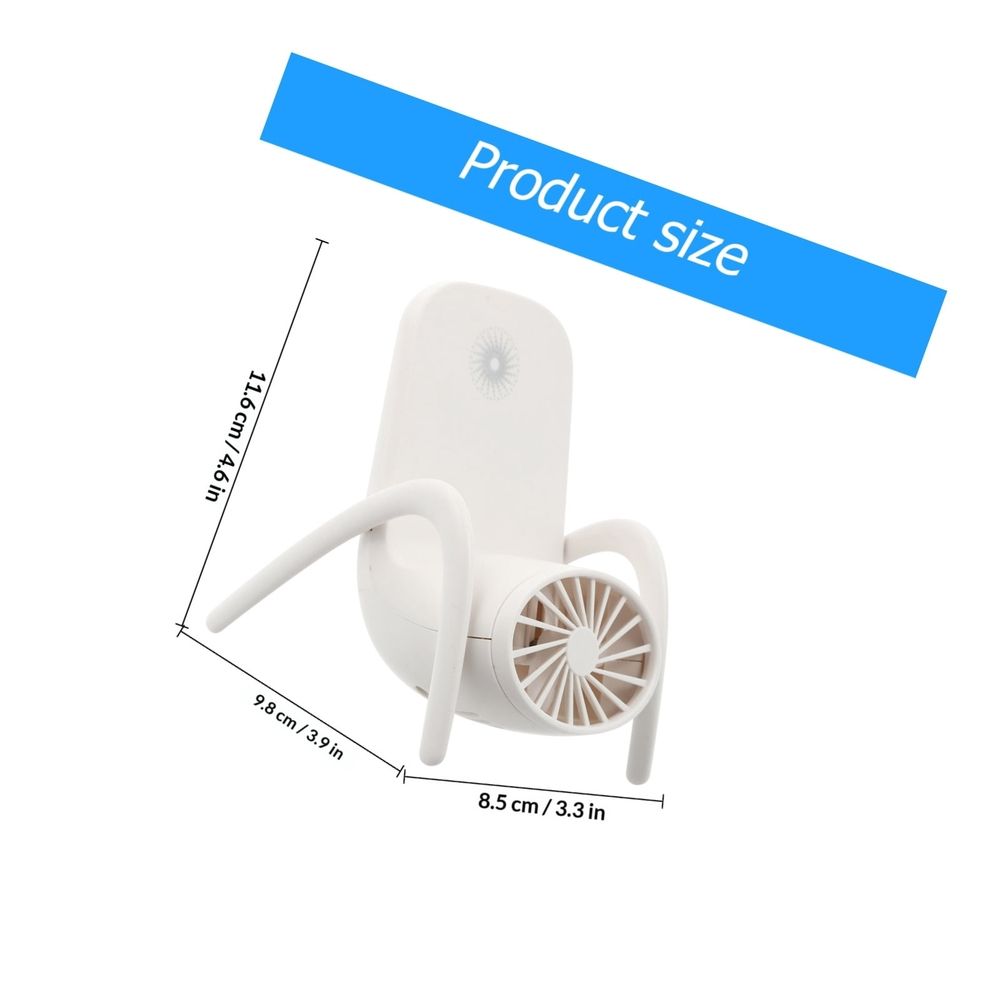 Portable Cooling Fan with USB Charging White for Daily Use Detachable Bracket 1Pc