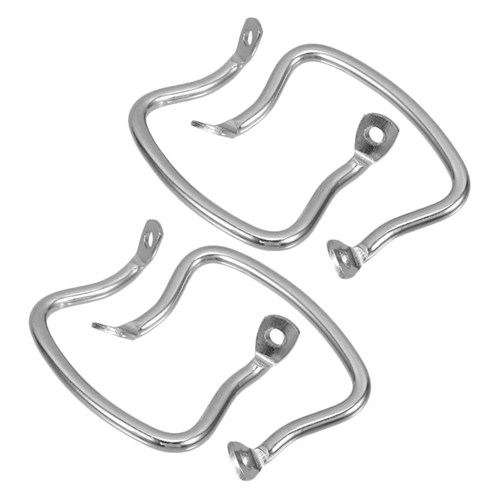 4-Pack Curved Stainless Steel Pot Handles with Double-Sided Grip for Easy Lifting, Removable & Replaceable Cookware Handles 7mm