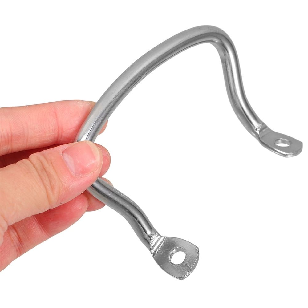 4-Pack Curved Stainless Steel Pot Handles with Double-Sided Grip for Easy Lifting, Removable & Replaceable Cookware Handles 7mm