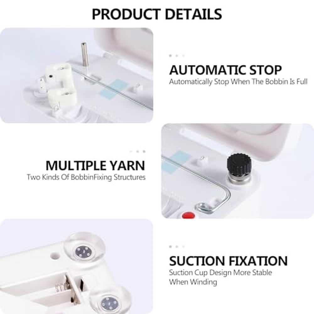 Automatic Bobbin Winder with Auto Stopper,Portable Automatic Bobbin Winder for Sewing Crafts Project