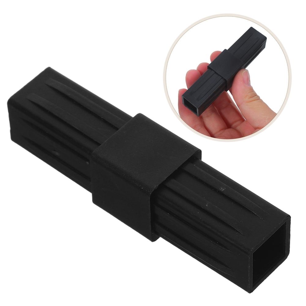 10Pcs Ribbed Plastic Tube Coupler for Air Conditioning Square Tubing Secure Fit Black