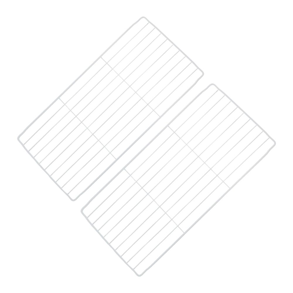 2Pcs Adjustable Freezer Wire Shelf Dividers White Metal Partitions for Deep Freezer Organization
