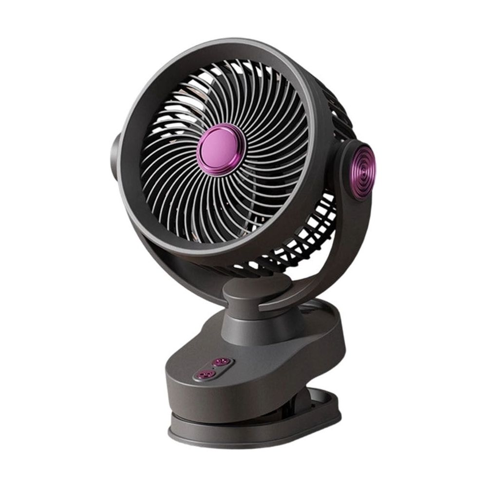 Rechargeable Clip Fan with LED Light - Portable Desk Fan with Adjustable Speeds, USB Charging, Ultra Quiet for Office, Bedside, Camping