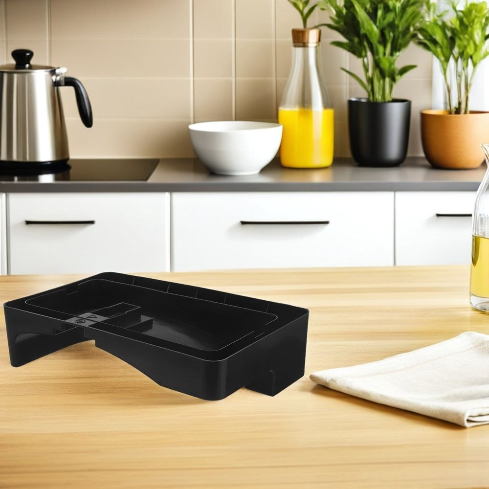 Black Plastic Refrigerator Drip Tray, Efficient Water Collection Basin for Fridge Leak