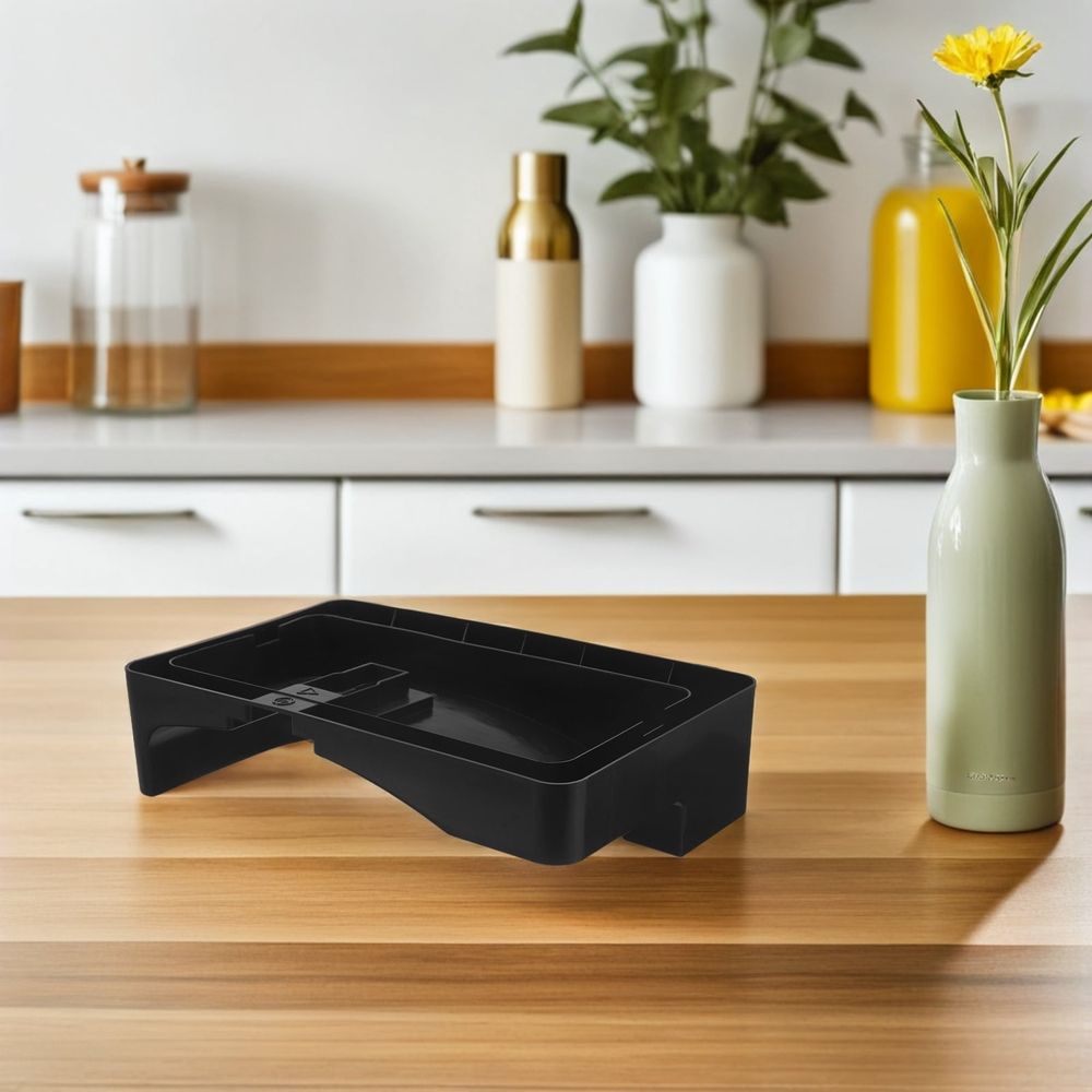 Black Plastic Refrigerator Drip Tray, Efficient Water Collection Basin for Fridge Leak