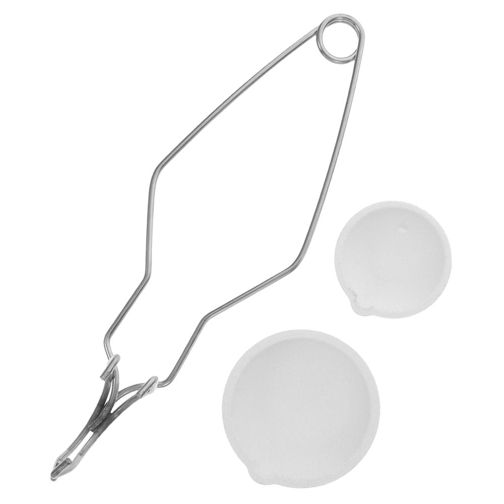 Crucible Set for Melting Plated Gold and Plated Silver with Tongs and Dual Ceramic Bowls