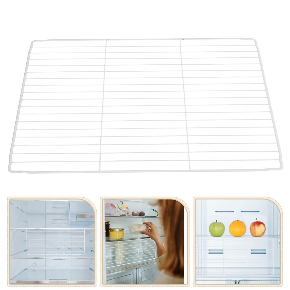White Metal Wire Shelf Organizer for Freezer and Refrigerator Efficient Storage Solution