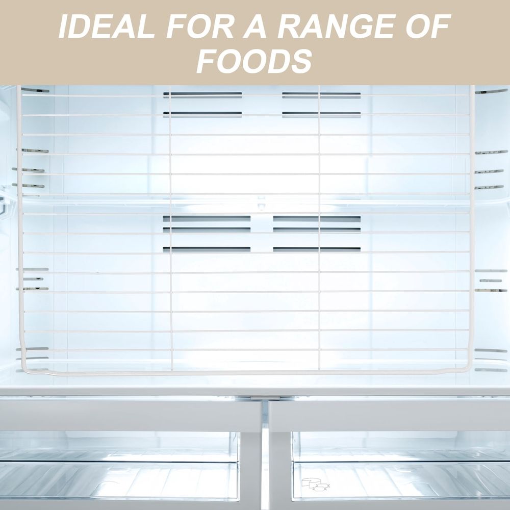 White Metal Wire Shelf Organizer for Freezer and Refrigerator Efficient Storage Solution