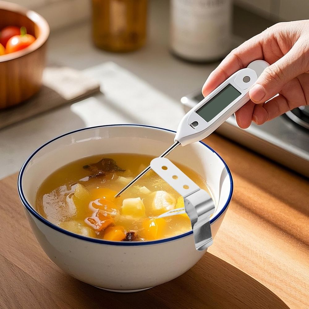Plated Stainless Steel Pot Clip for Cooking Thermometer - and Versatile Grip Accessory