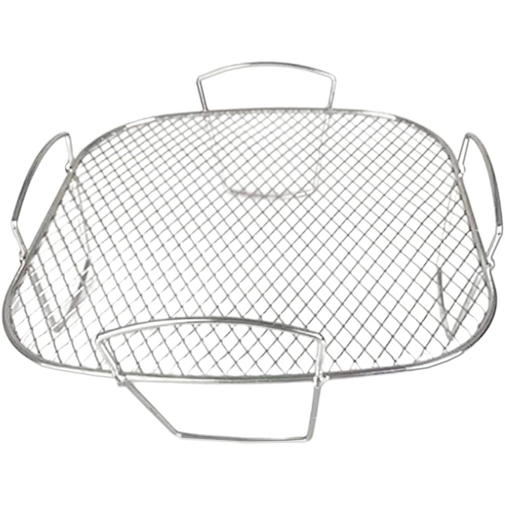 Stainless Steel Grilling Rack for Air Fryers Plated Silver Dehydration Function Mesh Design