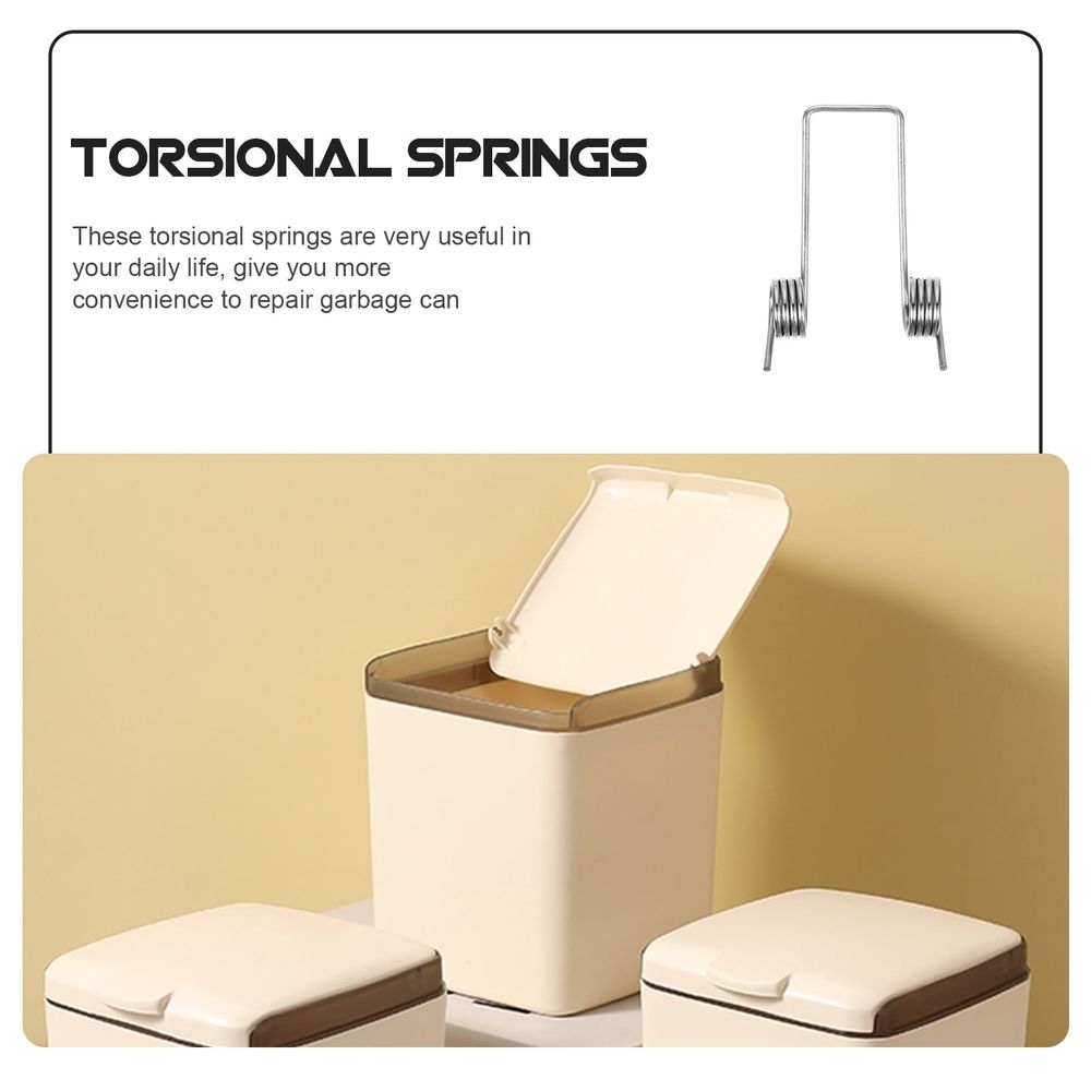 6-Pack Small Springs Replacement for Garbage Bin Repair and Maintenance Metal Coil Springs