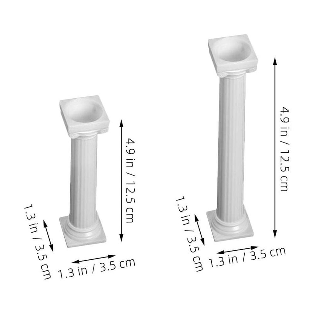 Versatile White Plastic Cake Display Stand for Various Occasions 8Pcs