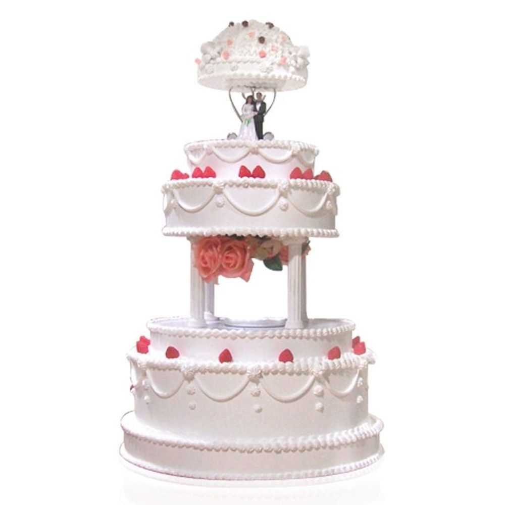 Versatile White Plastic Cake Display Stand for Various Occasions 8Pcs