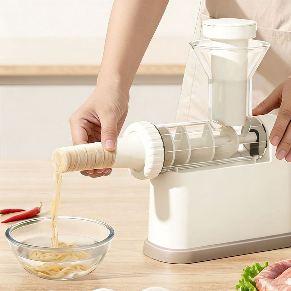 Hand Crank Sausage Stuffer, Rotating Meat Filler Tool for Homemade Sausage Making with 3 Tubes and Tamper