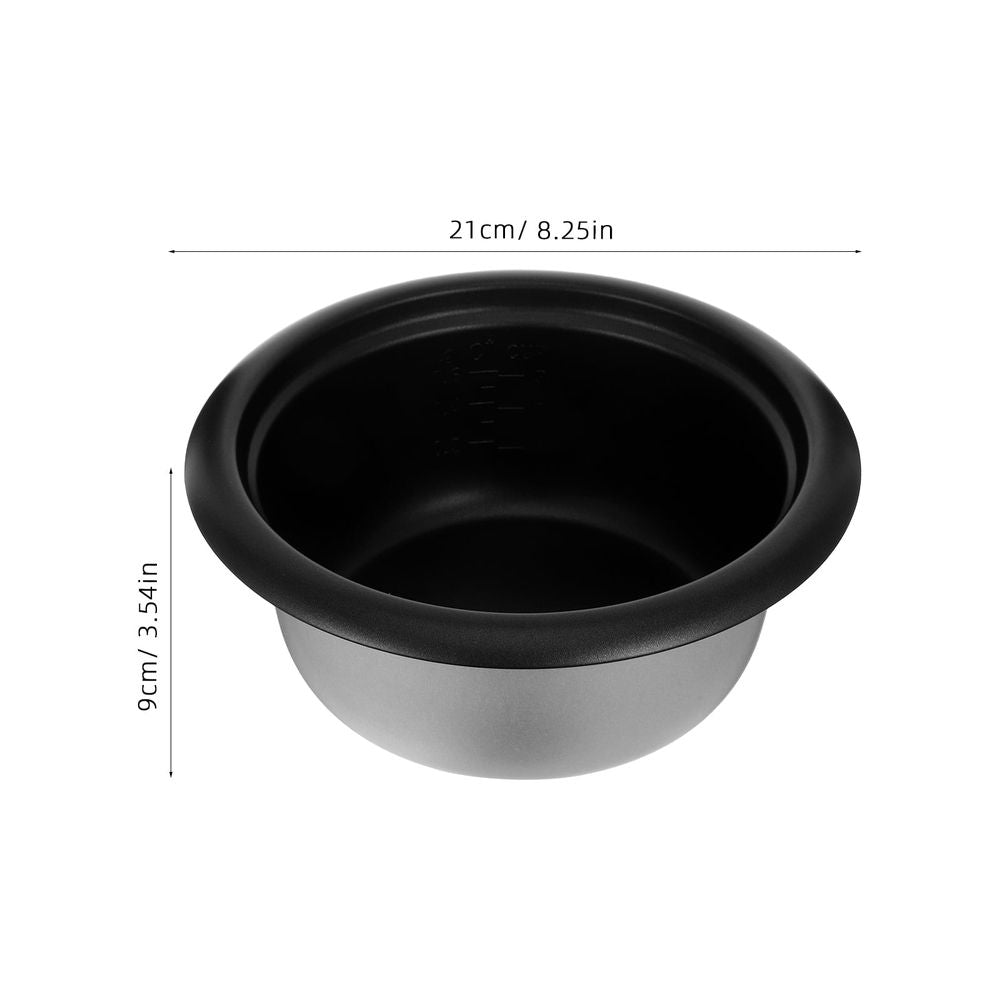 Non-Stick Rice Cooker Pot Plated Silver Aluminium with Scale Design
