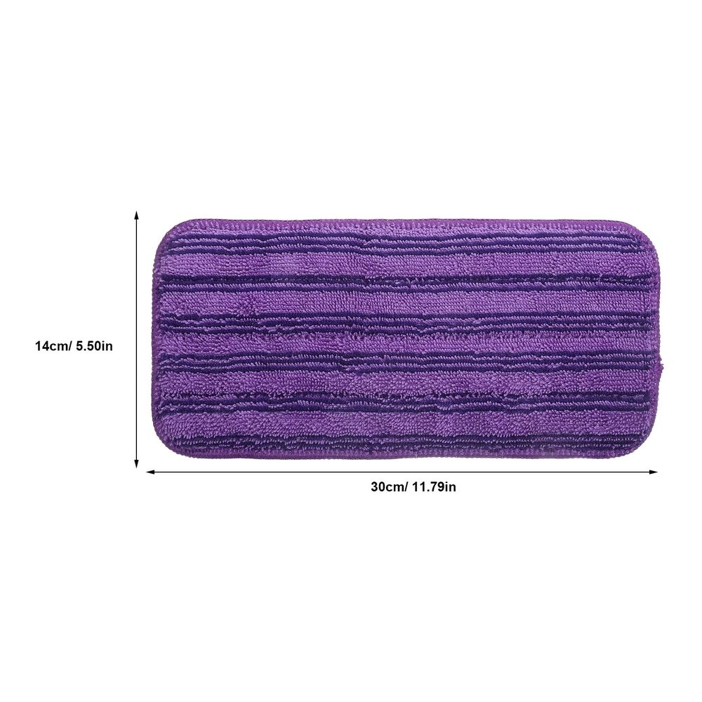 2Pcs Violet Reusable Mop Pads Washable Fiber Mop Covers for Hardwood Floors