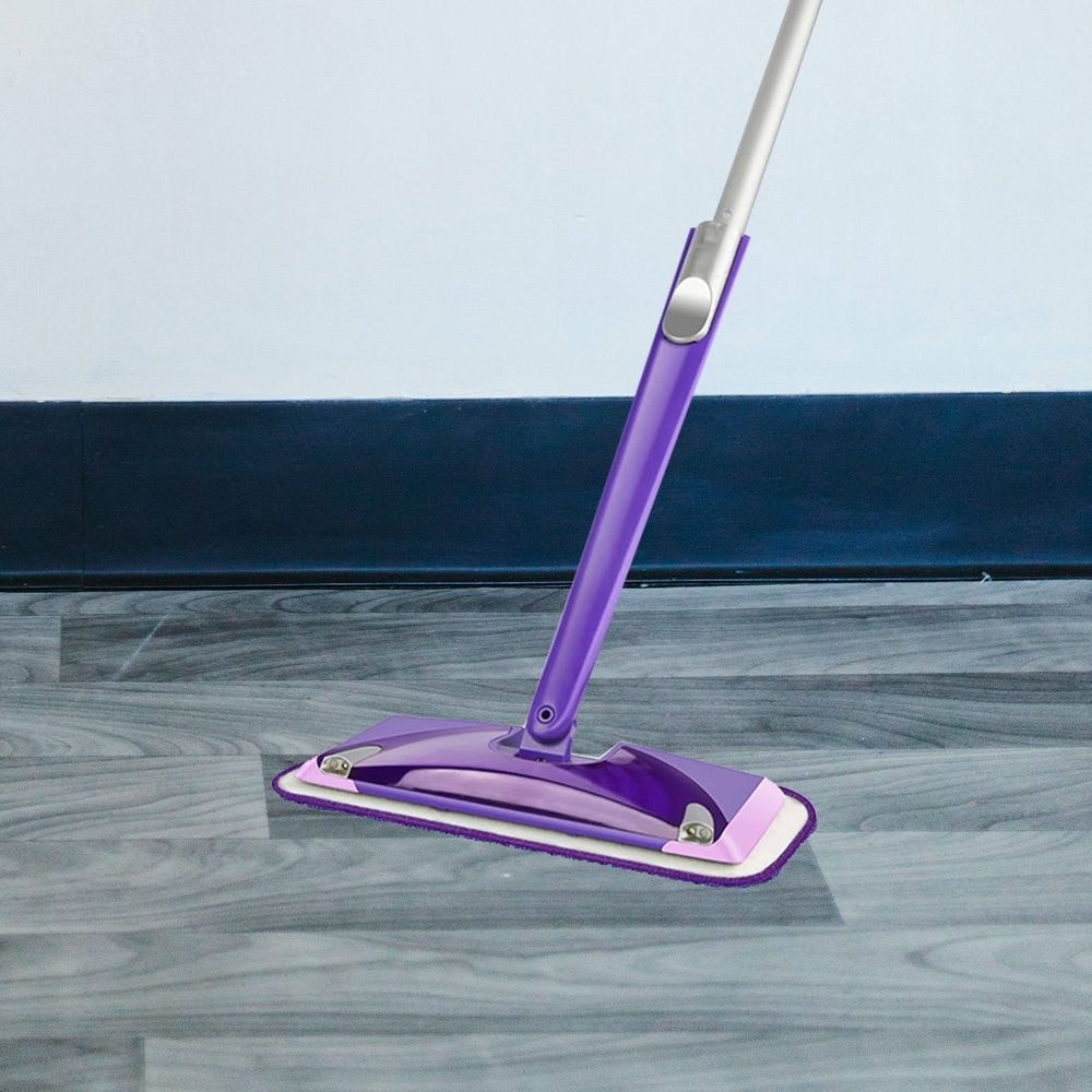 2Pcs Violet Reusable Mop Pads Washable Fiber Mop Covers for Hardwood Floors