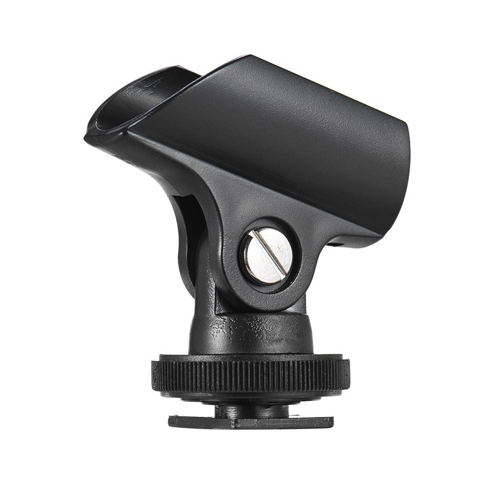 20mm Microphone Mic Clip Holder with Hot Shoe & 1/4" Screw Hole for Mic Stand and DSLR Camera High quality and quite durable