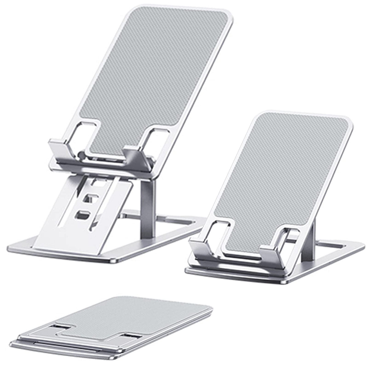 Foldable Portable Cell Phone Holder Stand Adjustable Angle & Height Compatible with Cellphone &