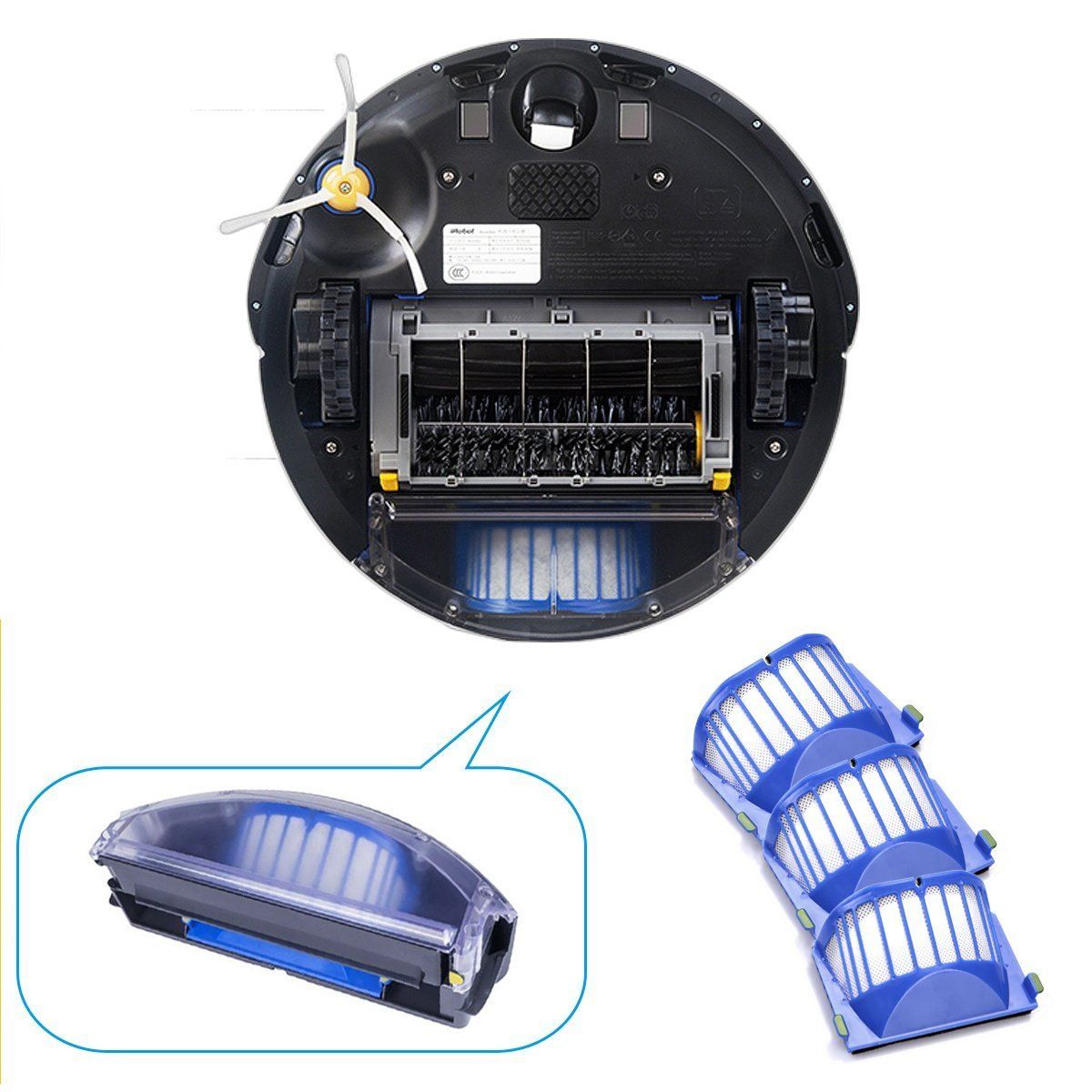 9PCS，DLD Accessory for = 600 610 620 650 Series Vacuum Cleaner Replacement Part Kit - Includes 3 Pack Filter