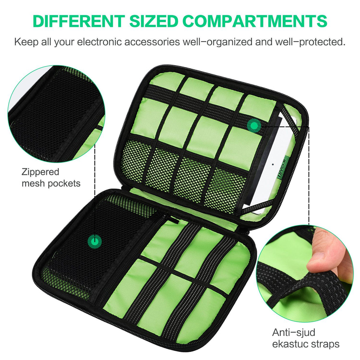 Electronic Organiser Travel Gadget Bag for Digital Camera Electronics Accessories USB Cable