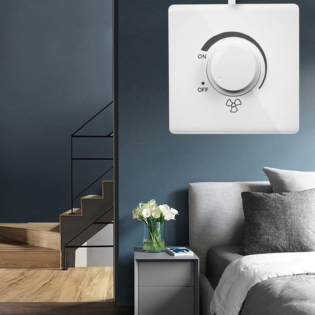 Ceiling Fan Adjustment Stepless Speed Controller Wall Switch Dimmer Light Switch Lighting Control